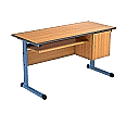Lehrertisch, 130x65 cm (B/T), 76 cm hoch, Platte: Melamin, PU-Kante,