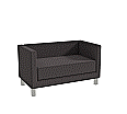 Sofa, 2-Sitzer, 123x71 cm (B/T), 4-Fußgestell weißaluminium aus der Kategorie Sessel, Sofa