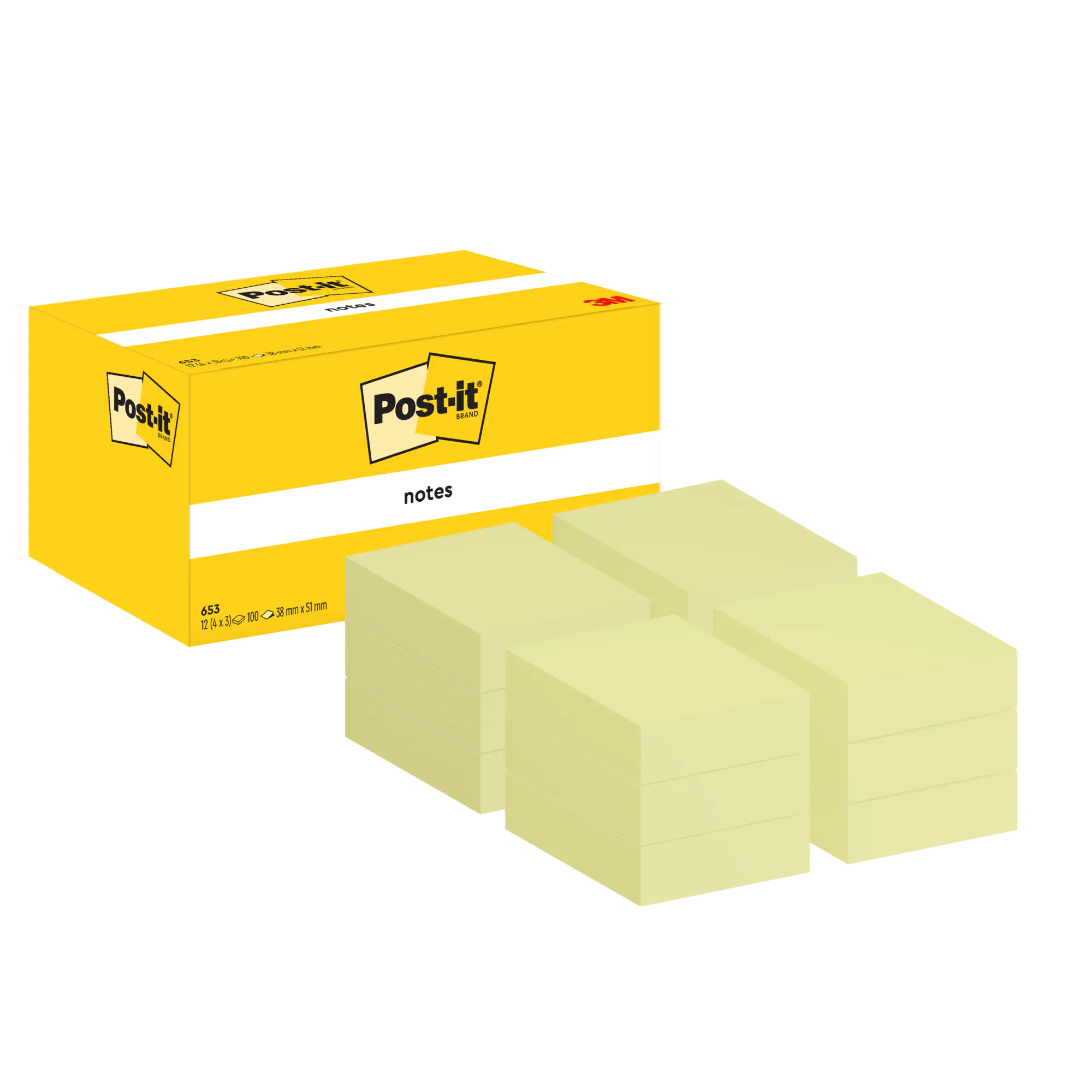 Post-it Haftnotiz Notes 38x51mm ge 12x100Bl aus der Kategorie Haftnotizen & Notizzette
