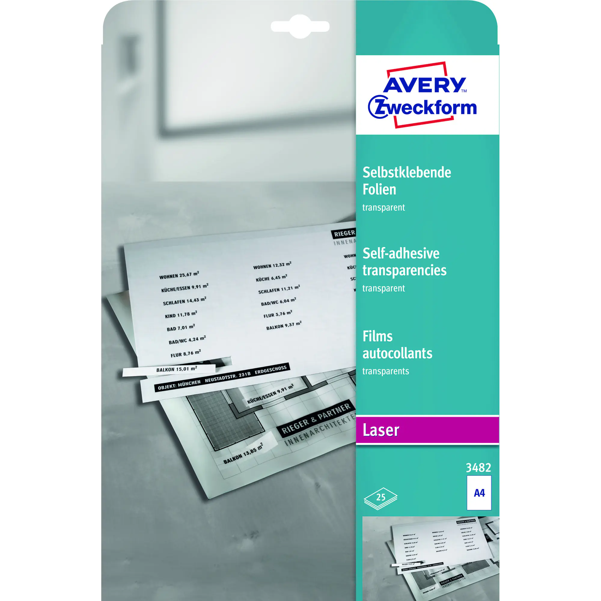 Avery Zweckform Folie DIN A4 sk 25 St./Pack. aus der Kategorie Präsentationsfolien