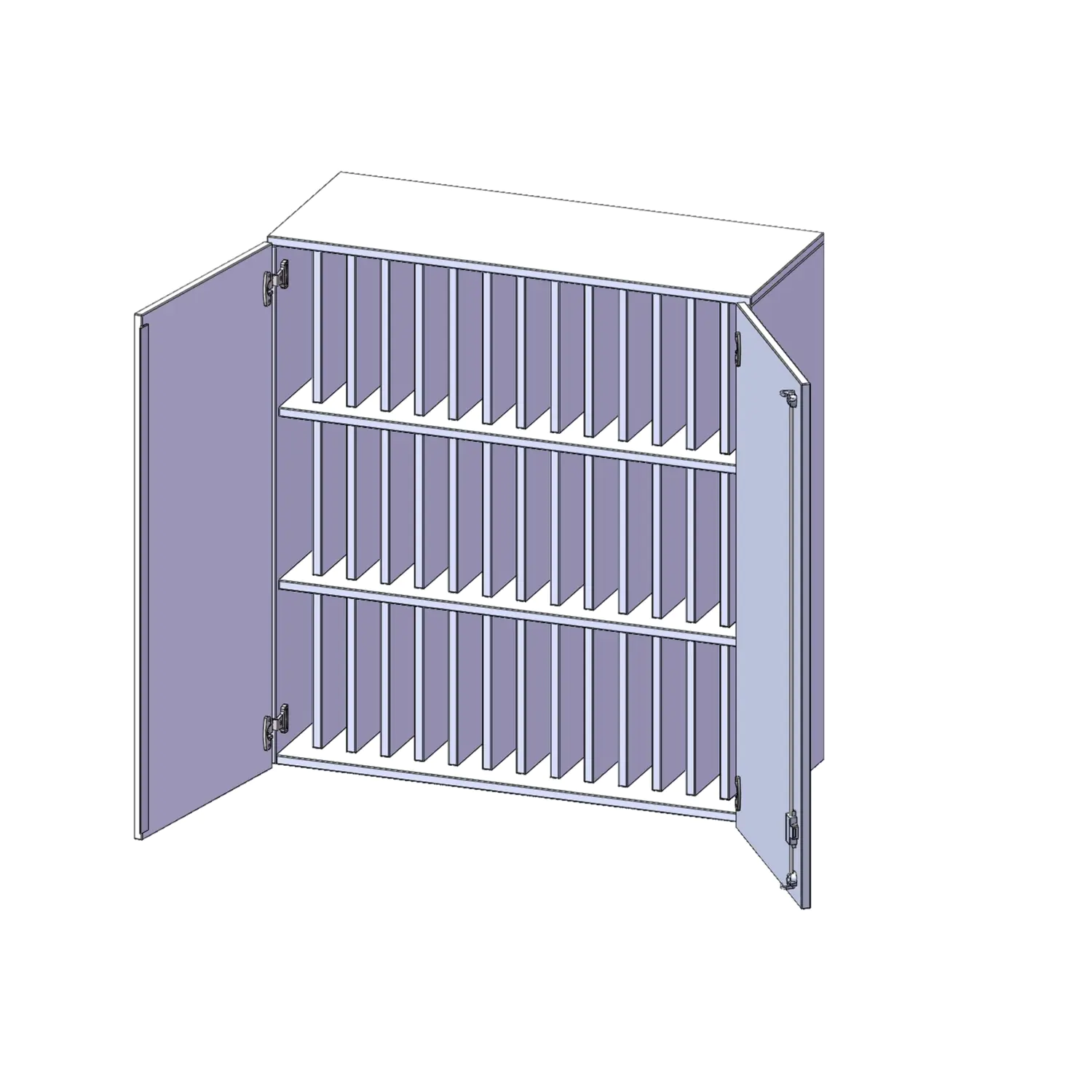 Aufsatz für Klassenbücher, 3 OH, 3 Reihen für je 14 Klassenbücher, B/H/T 100x108x40cm aus der Kategorie Schränke allgemein