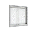 Info-Wandvitrine,  93 cm hoch, 100x8,0 cm (B/T), Rückwand: Emaille weiß, aus der Kategorie Informationsvitrinen Innen wandmontiert