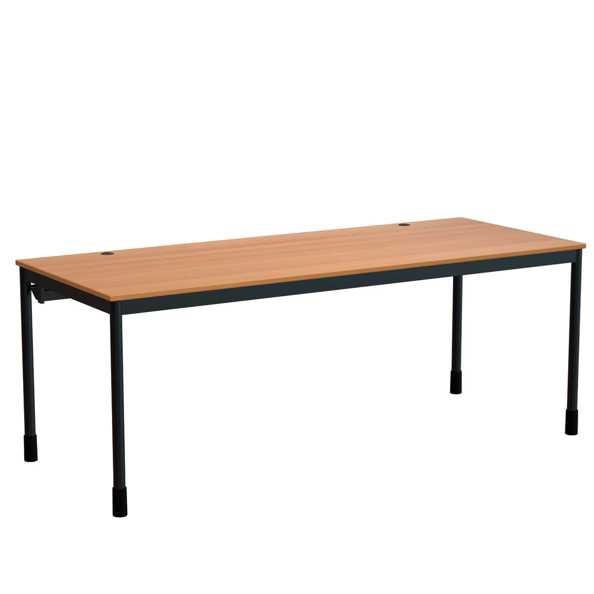 EDV-Tisch, 200x90 cm (B/T), 72 cm hoch, offener Blechkabelkanal, aus der Kategorie EDV-Tische