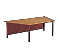 EDV-Trapeztisch, 240x120 cm (B/T), 72 cm hoch, ohne Computer-Halterung,