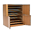 Papierschrank, 166 cm hoch, 111x81 cm (B/T), 12 Schubladen, 4 Türen, aus der Kategorie Bilderaufbewahrung