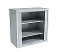 Stahl-Rollladen-Schrank, 104 cm hoch, 100x44 cm (BxT), 2 Böden, aus der Kategorie Stahl-Schränke mit Rollo-Türen