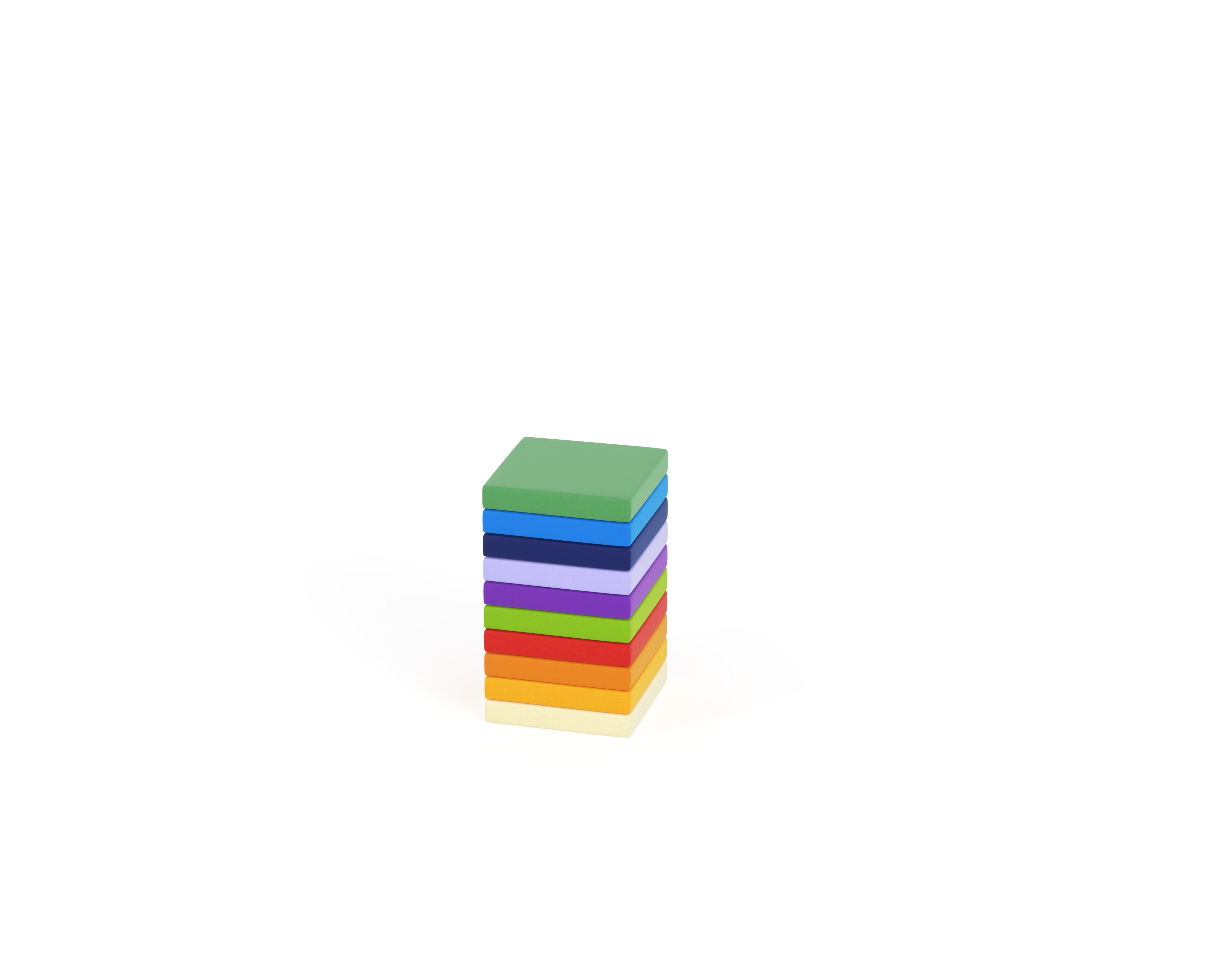 Sitzkissen Set happy seat, Regenbogenfarben, 10 Stk. 30x30cm, Stärke 5cm aus der Kategorie Sitzkissen