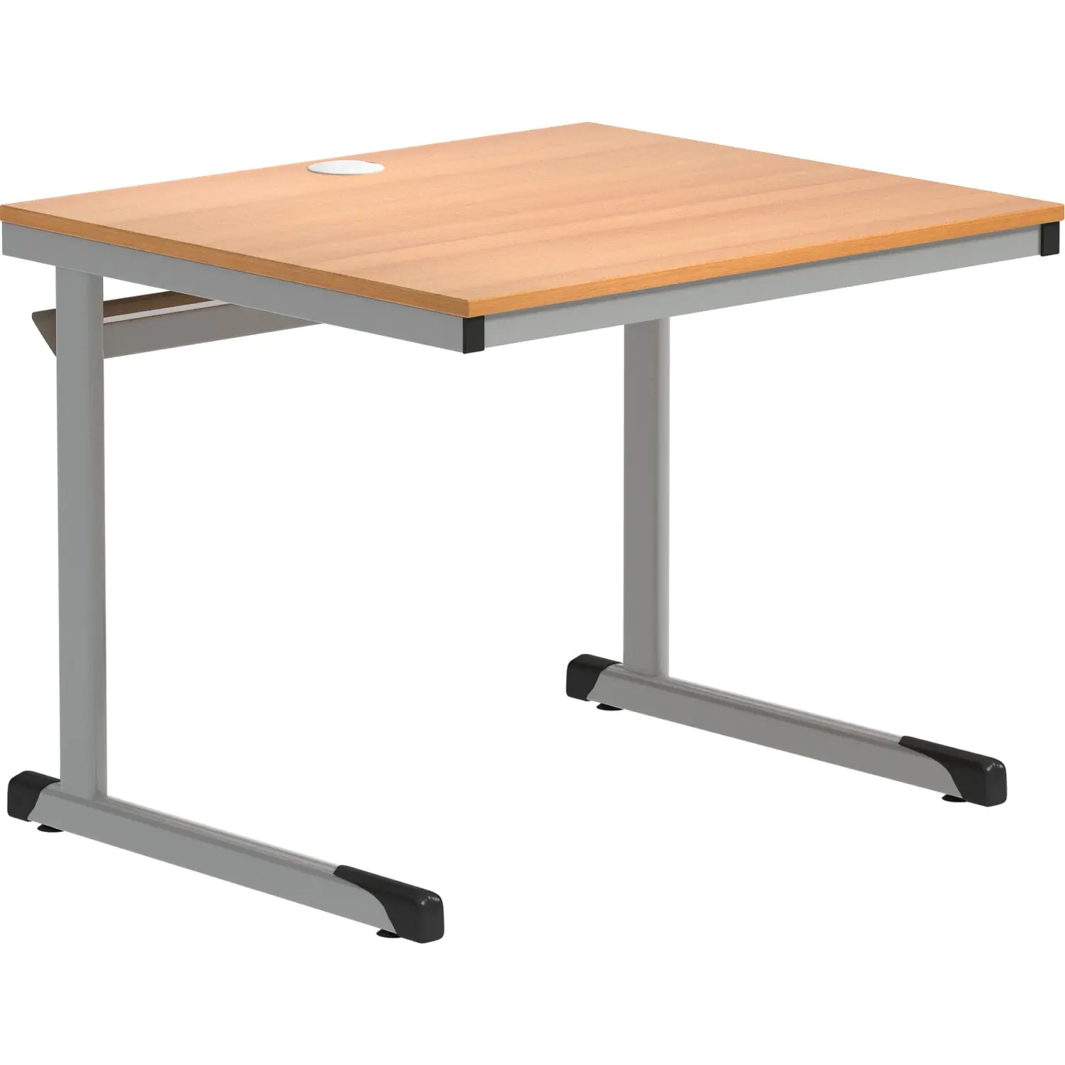 EDV-Tisch Kufenform,  80x80 cm (B/T), 72 cm hoch, offener Blechkabelkanal aus der Kategorie EDV-Tische