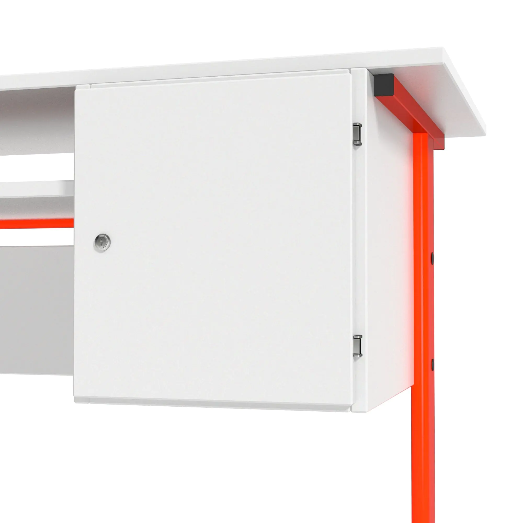 Lehrertisch, 130x65 cm (B/T), 76 cm hoch, Platte: Melamin, ABS-Kante, aus der Kategorie Lehrertische