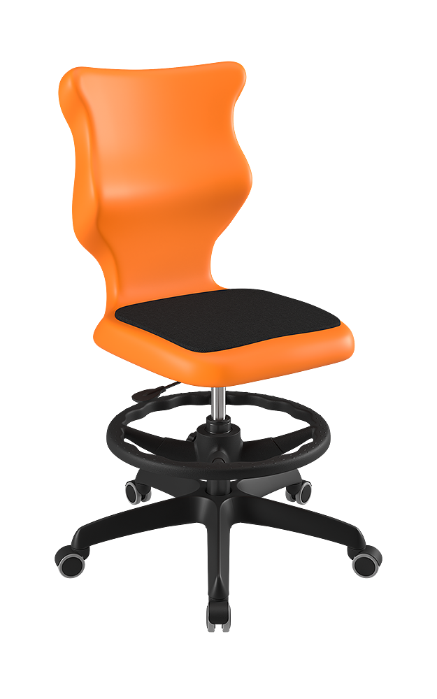 Drehstuhl mit hoher Rückenlehne, höhenverstellbar mit Gasfeder, ergonomische Kunststoffschale aus der Kategorie Bürodrehstühle