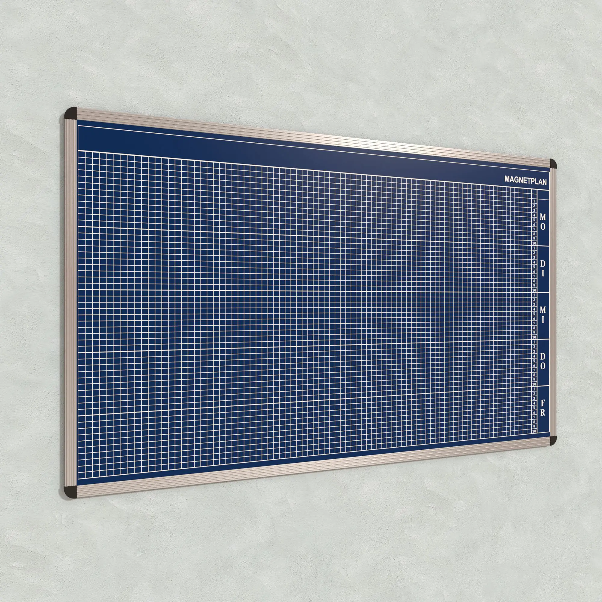 Personal-Raum-Plan, 10 Stunden, 83 Spalten, 103x177 cm, aus der Kategorie Personal- Raum- Tafeln 10h