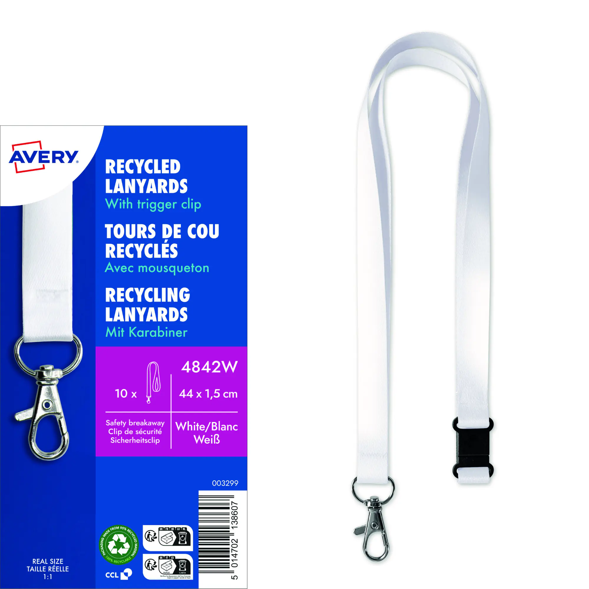 Avery Zweckform Lanyard 15x440mm ws 10St aus der Kategorie Namensschilder
