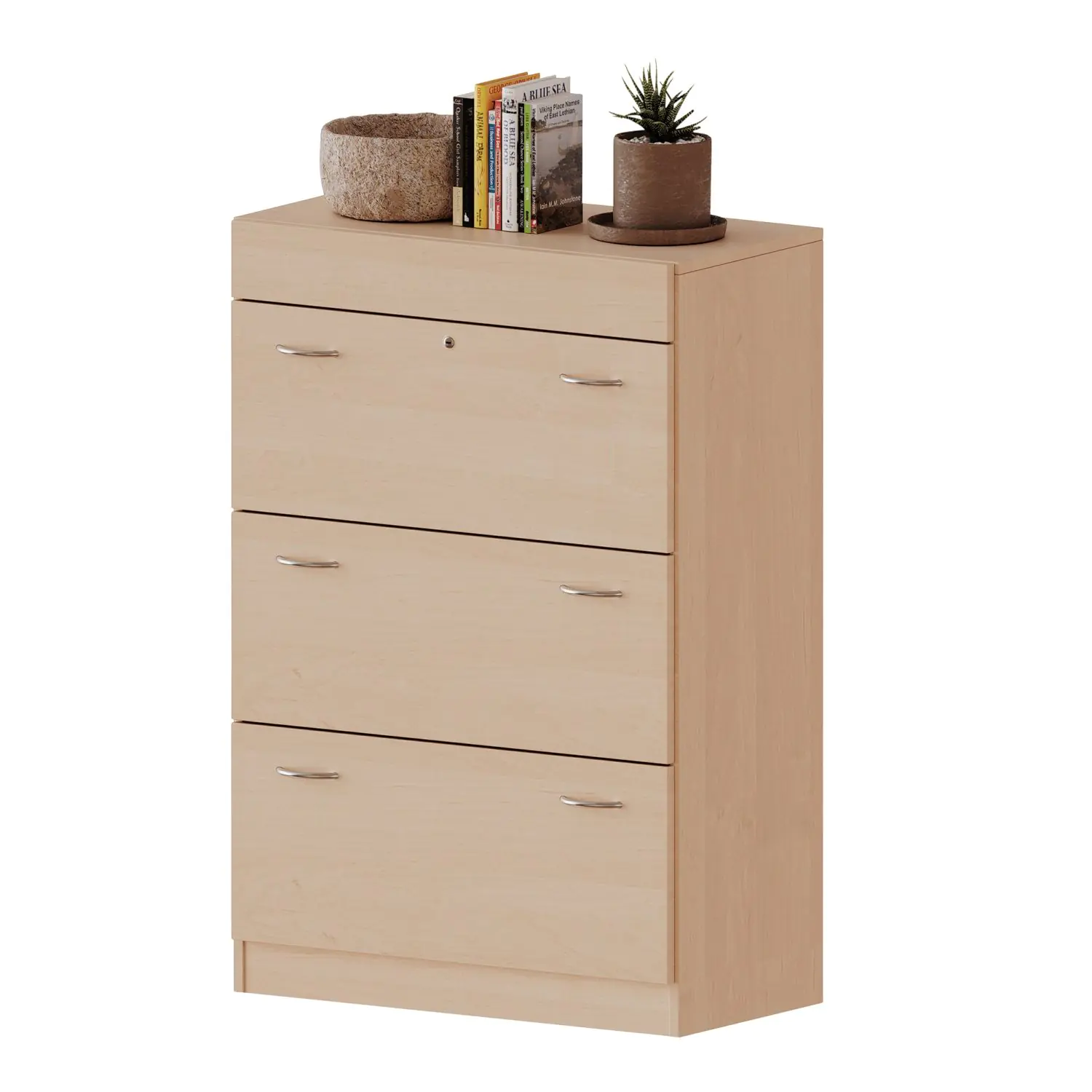 Hängeregisterschrank, 3 OH, 3 Auszüge, abschließbar, B/H/T 80x118x60cm aus der Kategorie Funktionale Tische