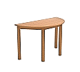 Halbrundtisch, 120x60 cm (B/T), 76 cm hoch, Buche-Massivholzgestell mit gerader Zarge Wechselgleiter aus der Kategorie Rundtische