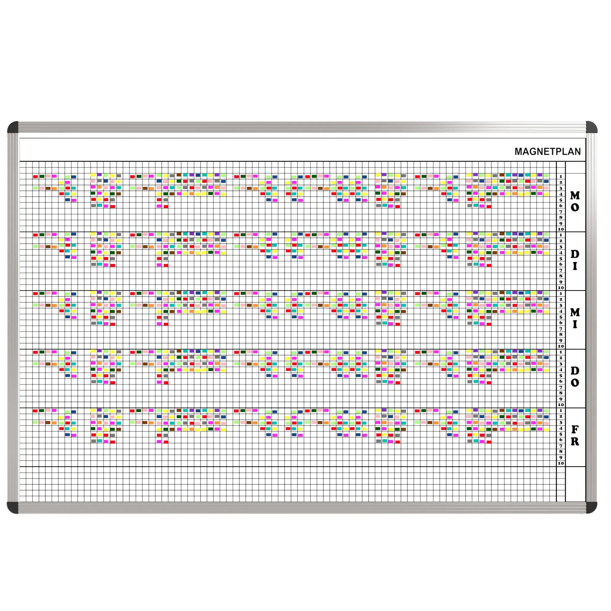 Personal-Raum-Plan, 10 Stunden, 83 Spalten, 103x177 cm,