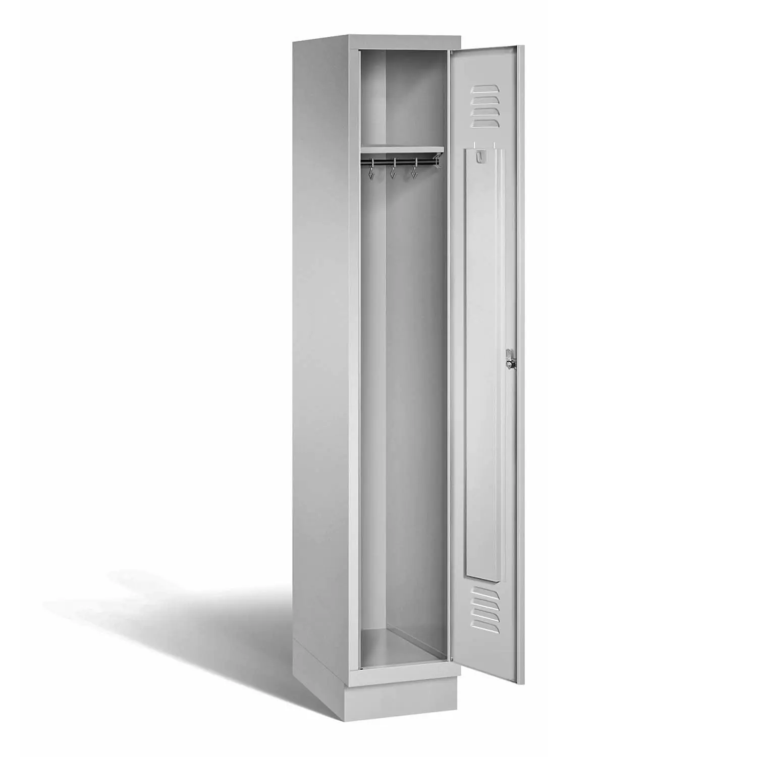 Garderoben-Schließfachschrank mit Stahlblechsockel, B/H/T 32,5x180x50 cm