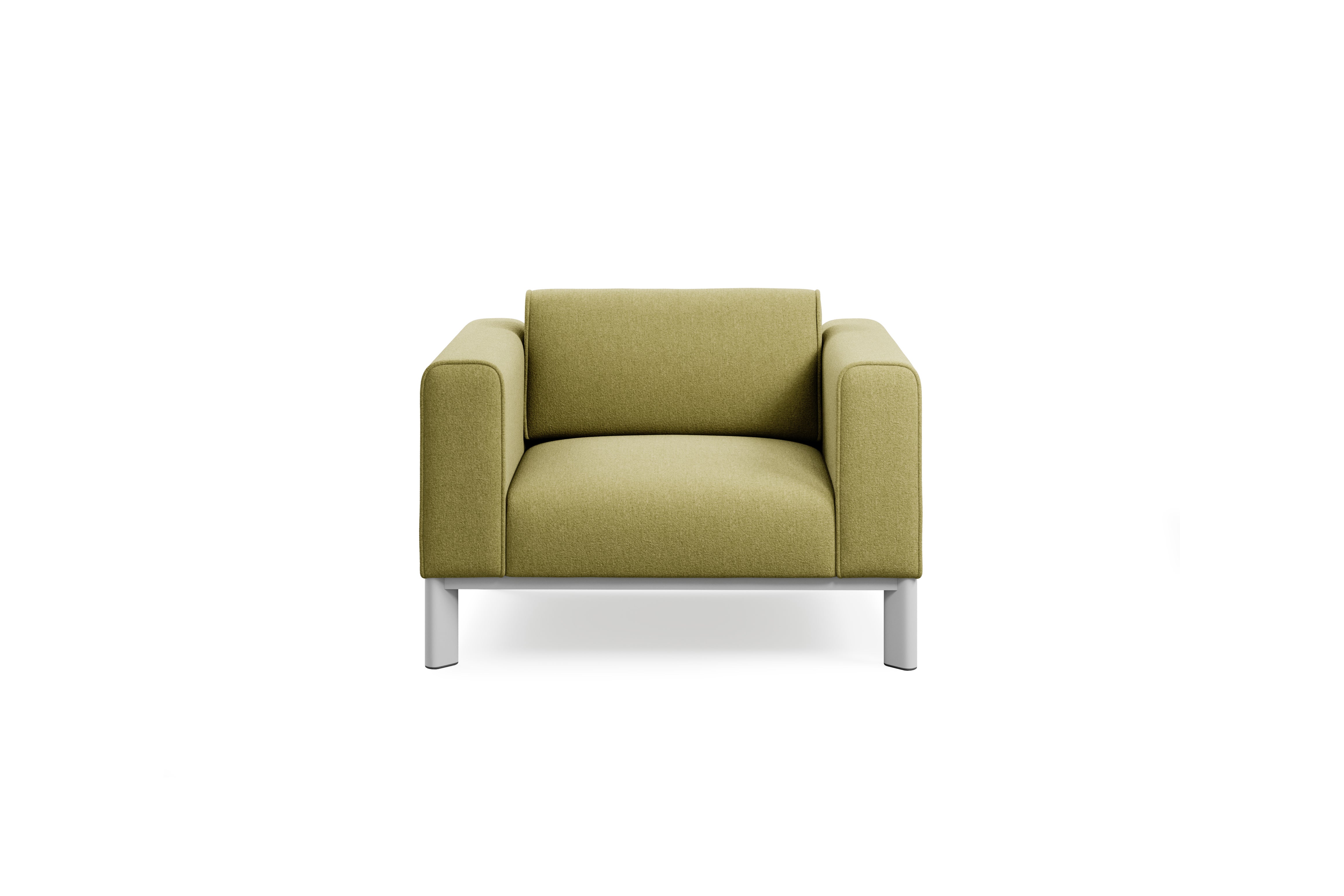 Sessel, 1-Sitzer, 107x80 cm (B/T), 4-Fußgestell mit ovalen Beinen 70x40mm, Beinhöhe 200mm aus der Kategorie Sessel / Sofa