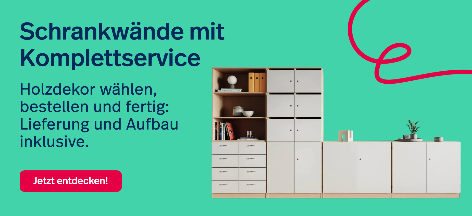 Schrankwände mit Komplettservice
