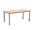 Rechtecktisch, 160x80 cm (B/T), höhenverstellbar 58-72 cm, fahrbar