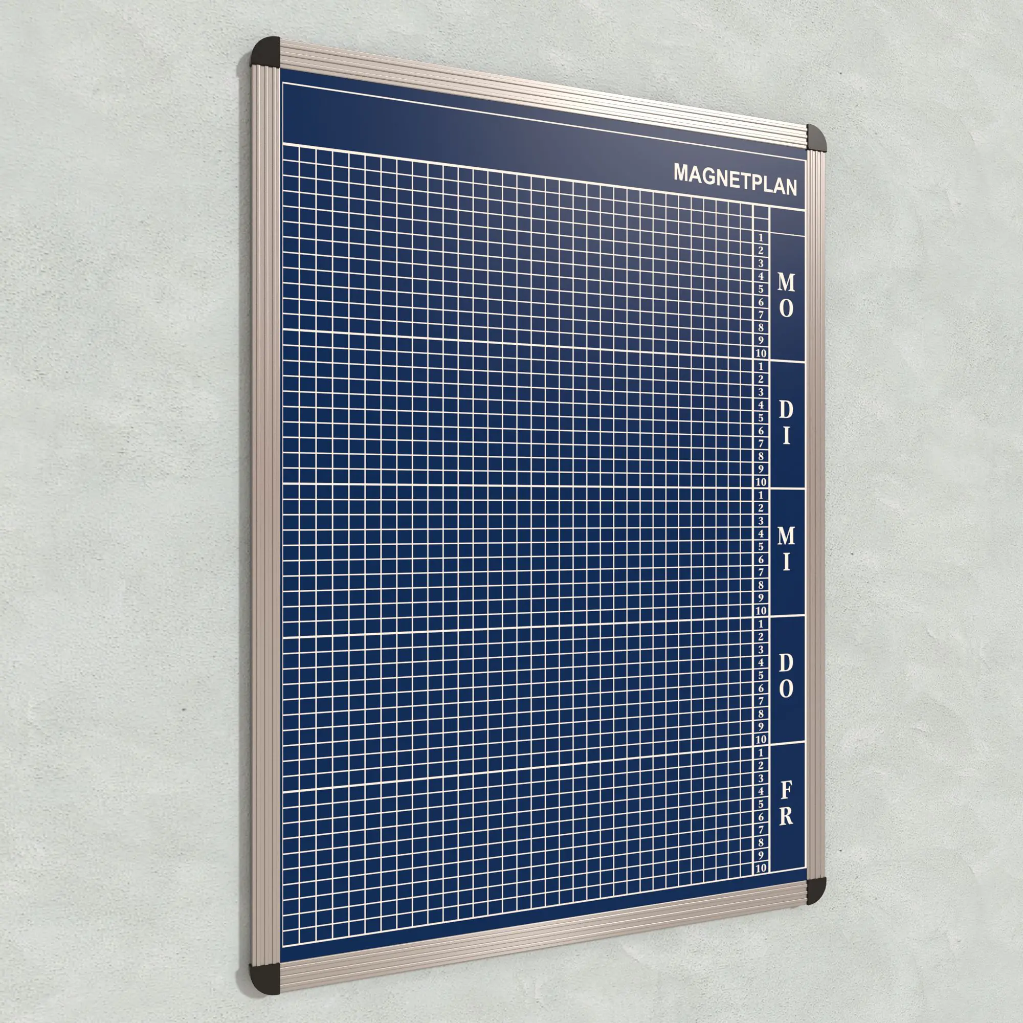Personal-Raum-Plan, 10 Stunden, 33 Spalten, 103x77 cm, aus der Kategorie Personal- Raum- Tafeln 10h