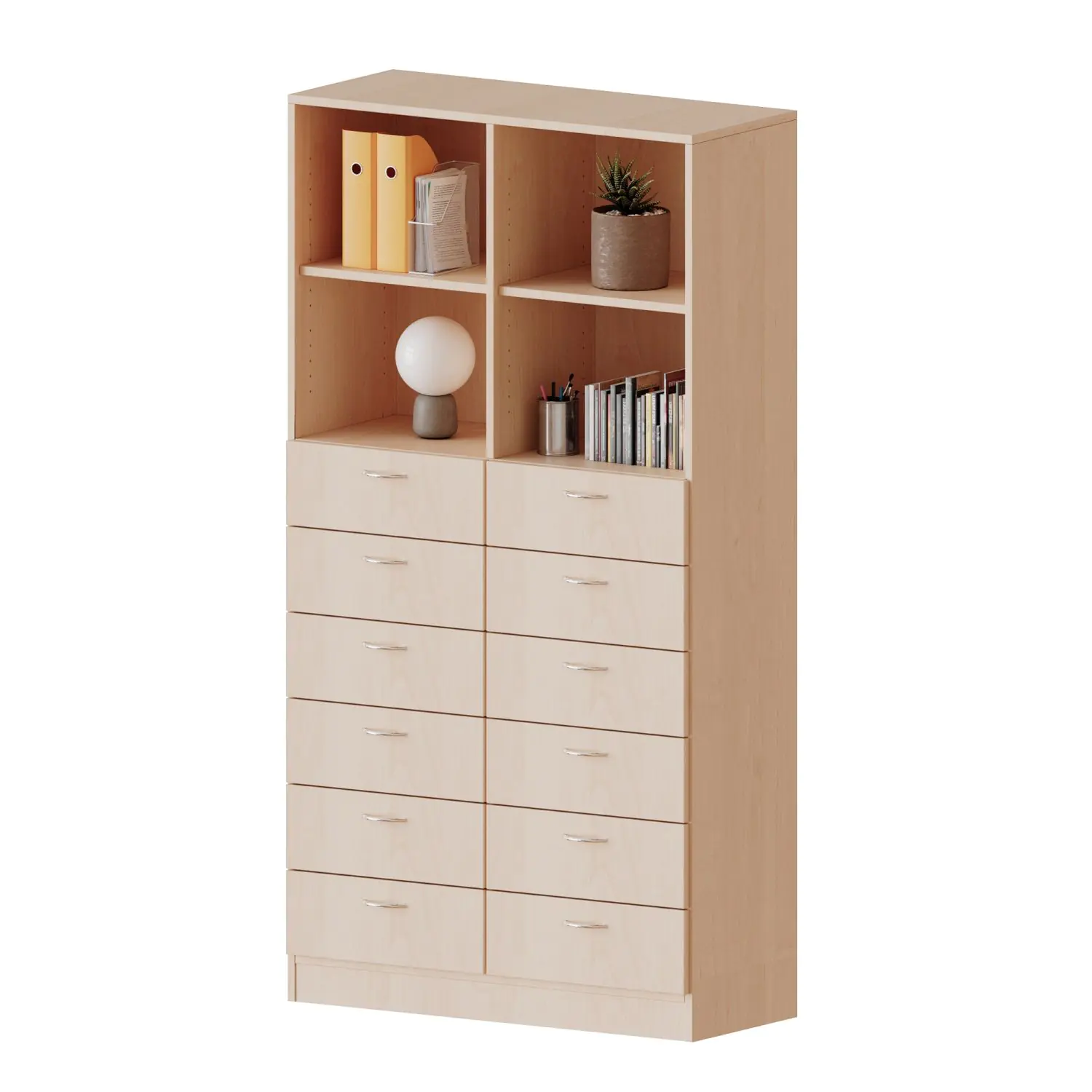 Schubladenschrank, 3 OH, 12 Schubladen, B/H/T 120x118x40cm aus der Kategorie Schränke allgemein