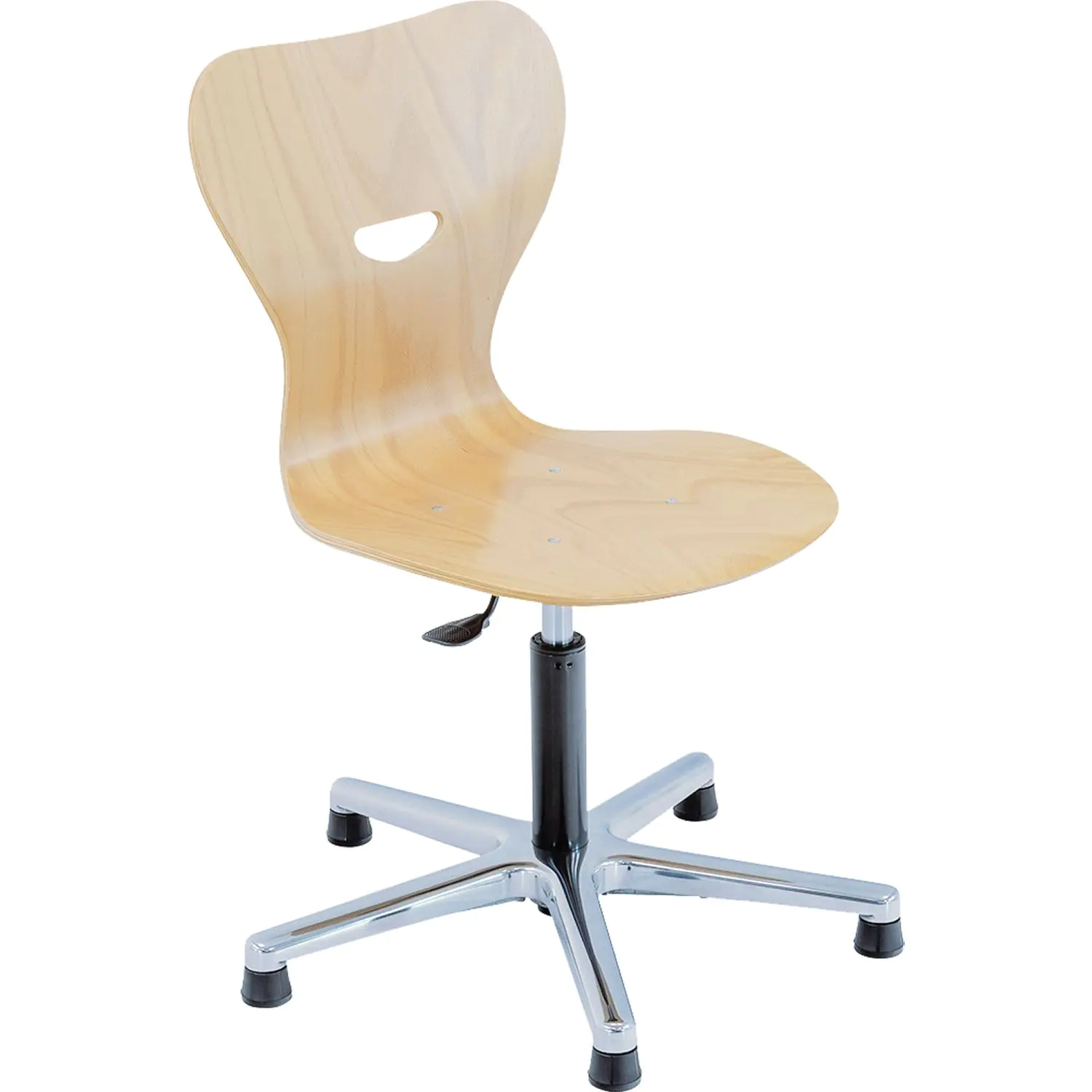 Drehstuhl, Sitzschale aus Buchensperrholz, Gaslift, Sitzhöhe HV3 405 bis 589 mm aus der Kategorie Kunststoffstühle