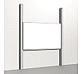 Pylonentafel, 200x120 cm, 1-flächig, höhenverstellbar, Stahlemaille weiß aus der Kategorie Pylonn-Tafeln einflächige