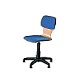 Drehspindelstuhl, höhenverstellbar 48-67 cm, feststehend,mit Sitz- und Rückenpolster,
