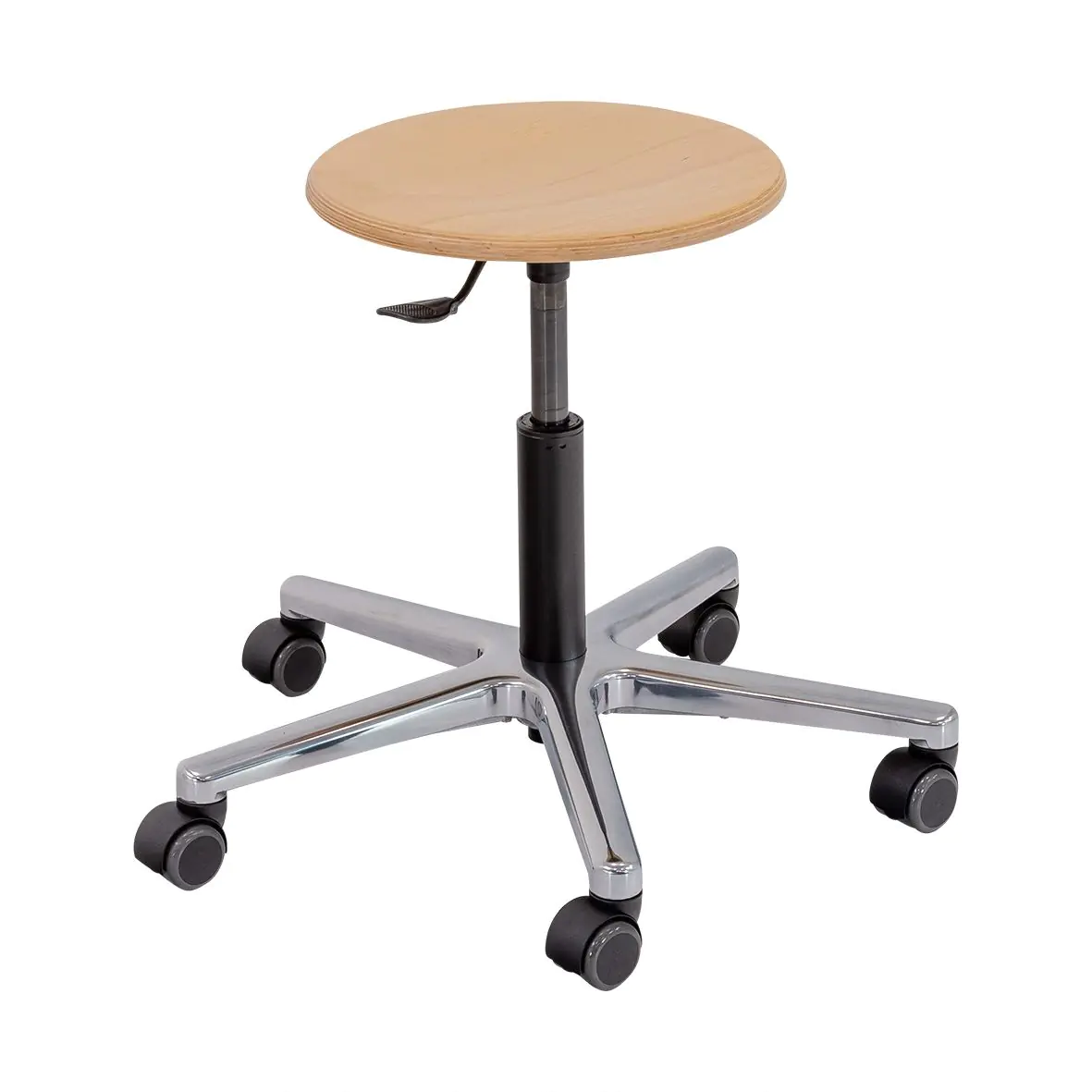 Höhenverstellbarer Hocker Sitzhöhe: 380-514 mm, Höhenverstellung durch verdeckte Gewindespindel aus der Kategorie Stühle