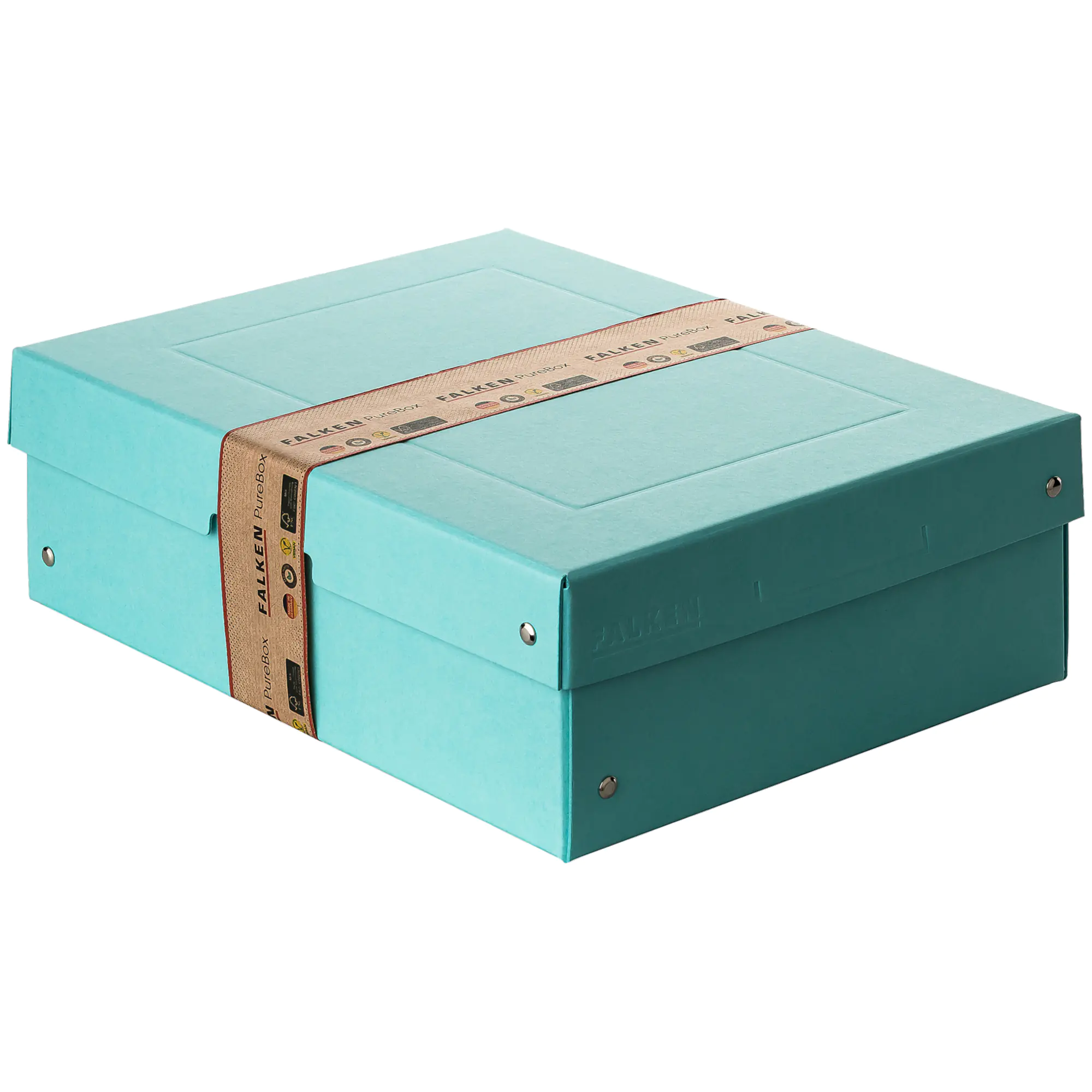 Falken Aufbewahrungsbox PURE Box Pastell A4 100mm azur aus der Kategorie Aufbewahrung