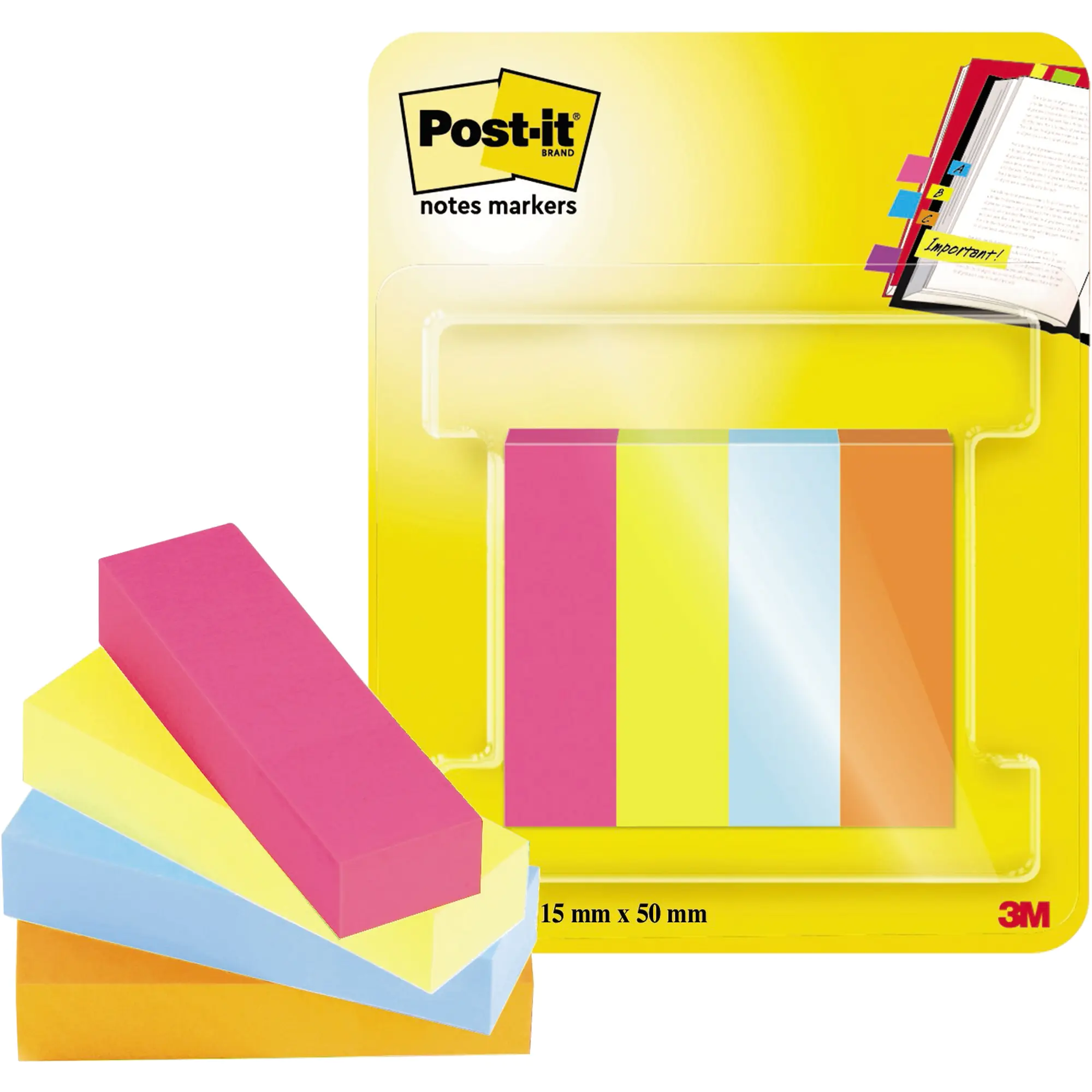 Post-it Haftstreifen Page Marker sort 4x50Bl. aus der Kategorie Haftnotizen & -streifen