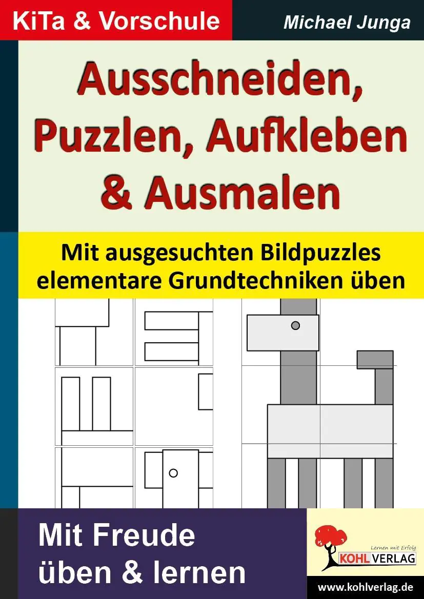 Ausschneiden, Puzzeln, Aufkleben, Ausmalen aus der Kategorie Schulbücher