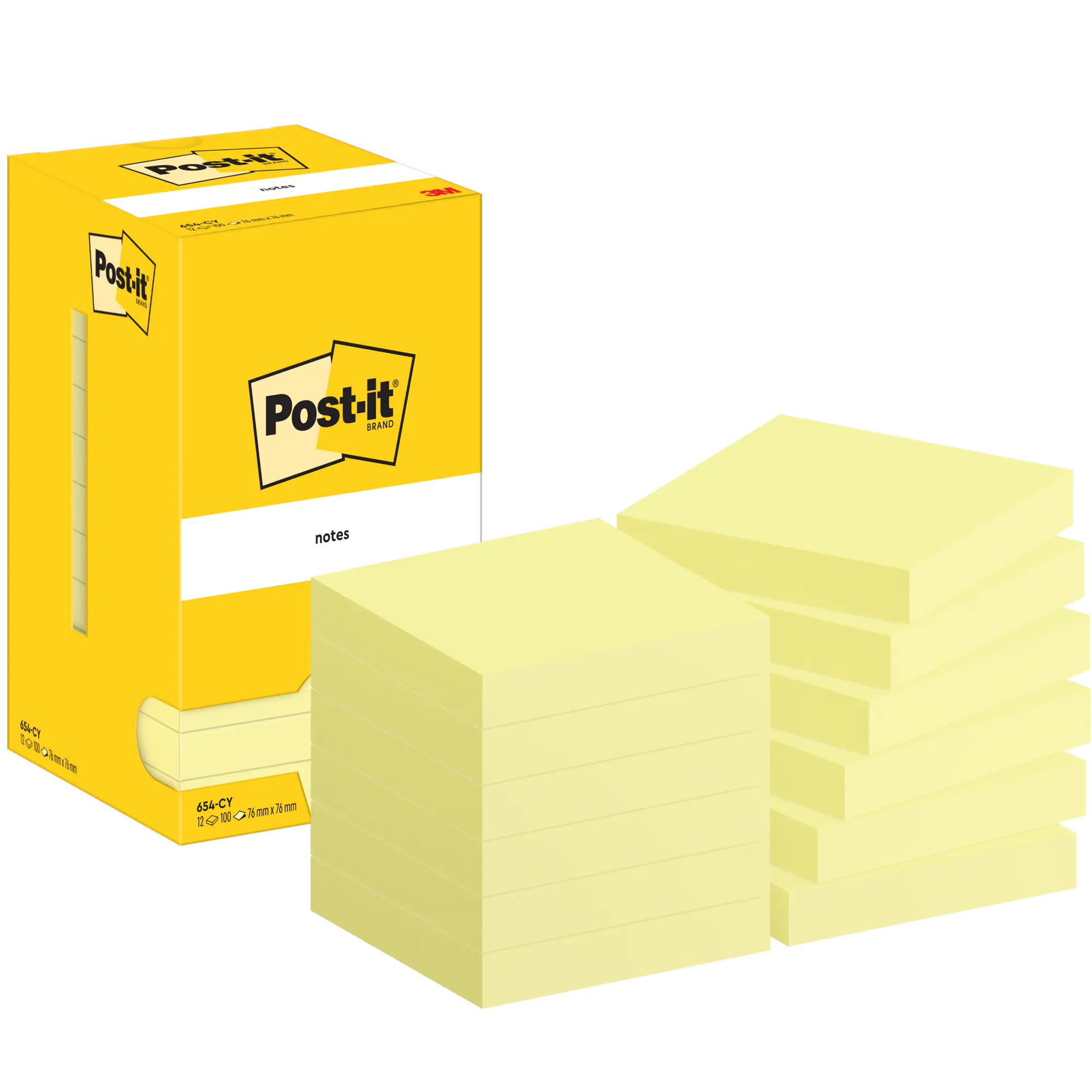 Post-it Haftnotiz Notes 76x76mm ge 12x100Bl aus der Kategorie Haftnotizen & -streifen