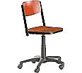 Drehstuhl mit Gaslift, höhenverstellbar 41-54 cm, fahrbar, aus der Kategorie Fachraumstühle