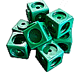 Steck-Würfel 1,7 cm Kantenlänge, 100 Stück, grün, aus der Kategorie Steck-Würfel