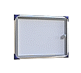 Info-Wandvitrine,  37 cm hoch,  51x2,0 cm (B/T), Rückwand Stahl weiß,
