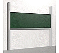 Pylonentafel, 300x100 cm, 1-flächig, höhenverstellbar, Stahlemaille grün, aus der Kategorie Pylonn-Tafeln einflächige
