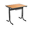 Einerschülertisch, 75x65 cm (B/T), Platte: Melamin, PU-Kante, Höhe wählbar, aus der Kategorie Modell MT Einertisch