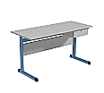 Lehrertisch, 130x65 cm (B/T), 76 cm hoch, Platte: Melamin, ABS-Kante,