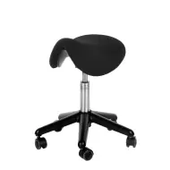 Hocker Anne mit Kunststofffusskreuz ohne Polster, Sattelsitz mit Kippautomatik aus der Kategorie Hocker