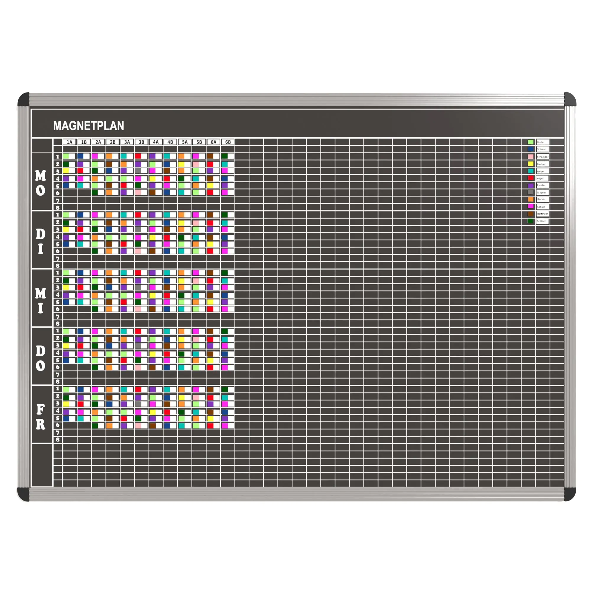 Klassen-Plantafel,  8 Stunden Mo-Fr, für 35 Klassen, 103x157 cm,