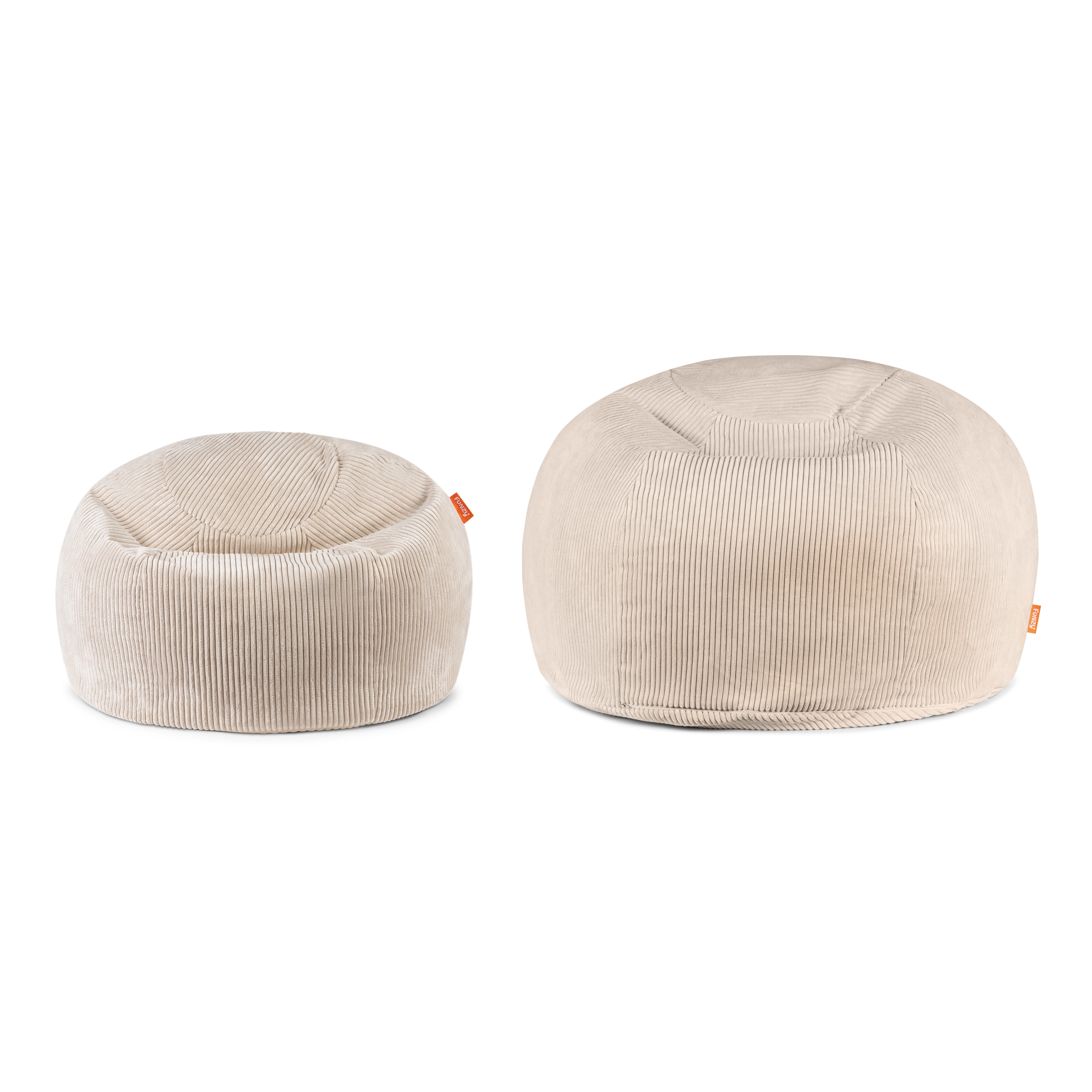 Funzy XXL Sitzsack 110×110×70 cm (L × B × H), Gewicht ca. 15 kg mit Cordbezug aus der Kategorie Funzy