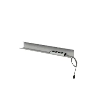 Horizontaler Kabelkanal, wird unter die Tischplatte montiert, RAL 9006 weißaluminium aus der Kategorie Schreibtische und Zubehör