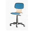Drehspindelstuhl, höhenverstellbar 50-69 cm, fahrbar, mit Sitz- und Rückenpolster,
