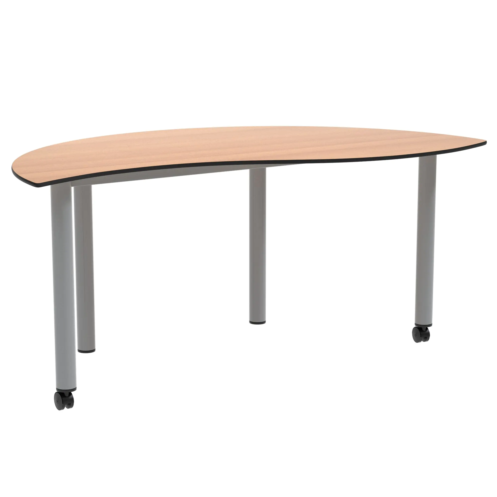 Wellentisch Halbrund, 160x90 (B/T), 72 cm hoch, fahrbar, aus der Kategorie Wellentische