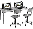 EDV-Tisch, 160x80 cm (B/T), 72 cm hoch, versenkbare Monitorplatte, ohne PC-Halterung aus der Kategorie EDV-Tische
