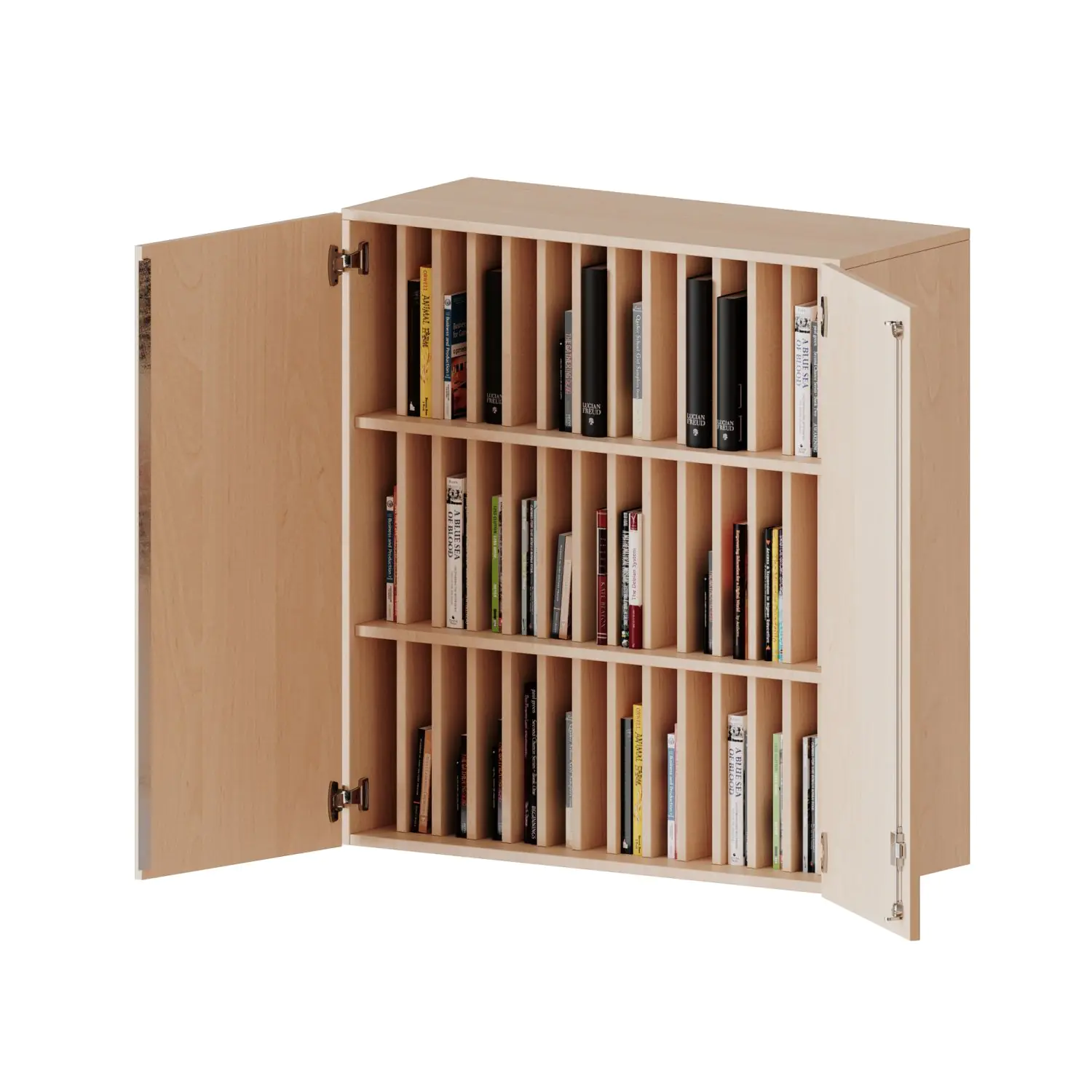 Aufsatz für Klassenbücher, 3 OH, 3 Reihen für je 14 Klassenbücher, B/H/T 100x108x40cm aus der Kategorie Schränke allgemein