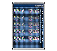 Personal-Raum-Plan,  8 Stunden, 33 Spalten, 103x77 cm,