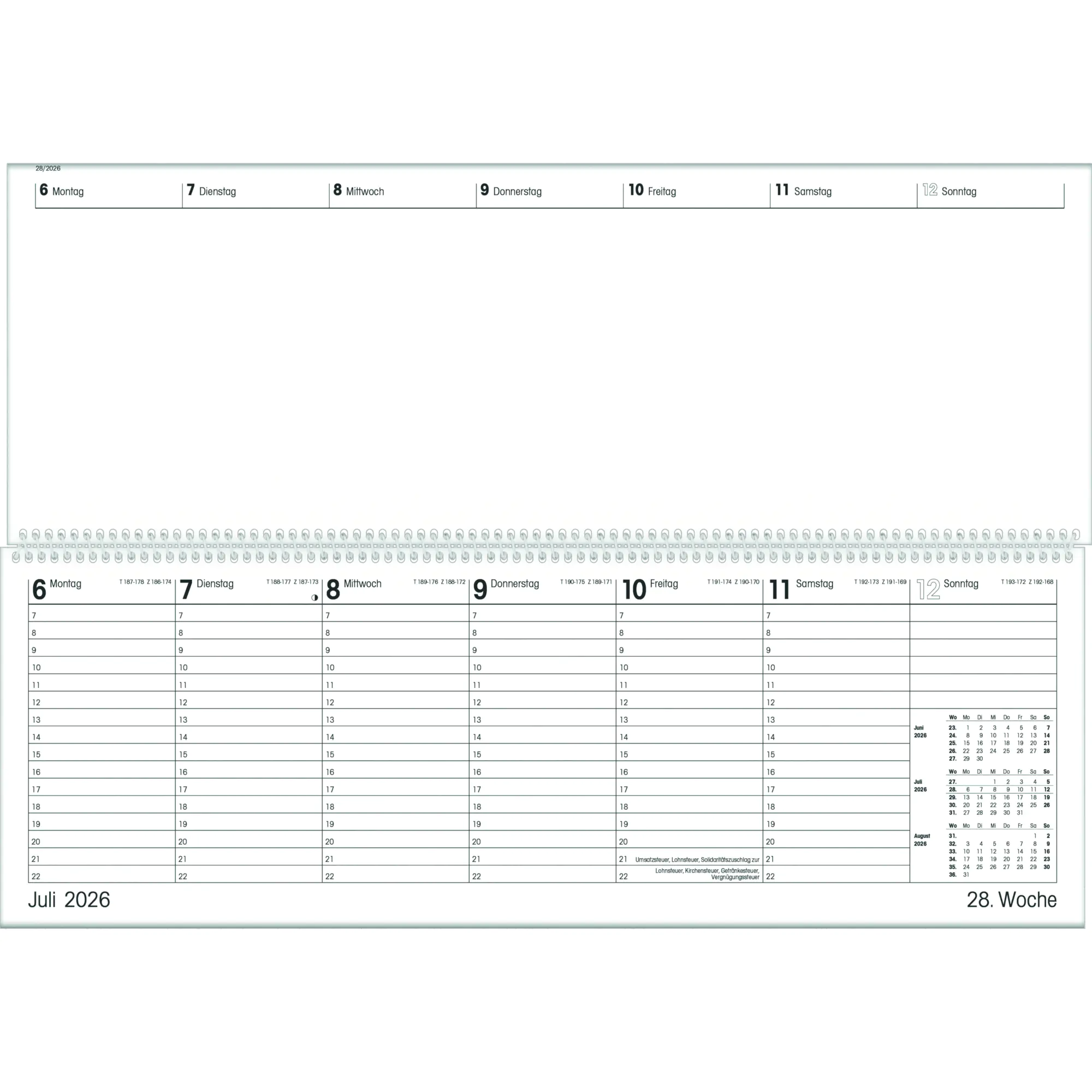 Zettler Querkalender GIGANTA XXL 1W/2S aus der Kategorie Kalender & Zubehör