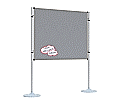 Stecktafel 120x120 cm Stoff: Grau